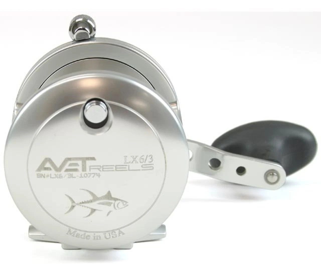 Avet LX 6/3 2-Speed Lever Drag Casting Reel Left-Hand Silver - Image 2