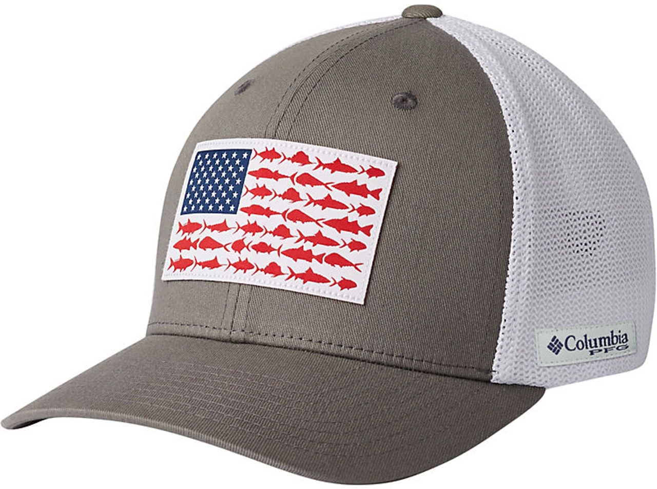 Columbia PFG FlexFit Mesh Fish Flag Ball Cap - Image 2