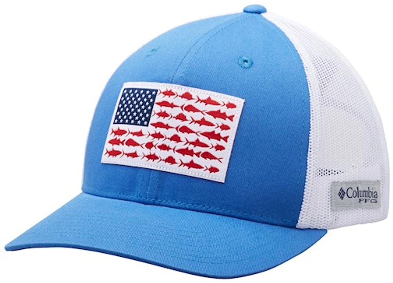 Columbia PFG Mesh Snap Back Fish Flag Ball Cap - Image 4