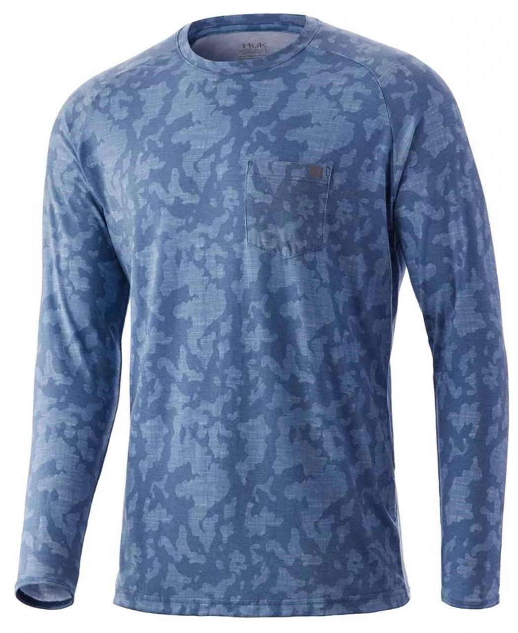 Huk Waypoint Running Lakes Long Sleeve Shirt - Titanium Blue