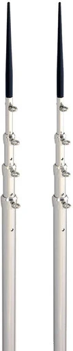 Lees TX3916SL/SL 16.5 Silver Black Spike Tele Poles F/ Sidewinder