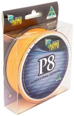 Platypus P8 Braid Fishing Line - 30 Lb X 150 Yd - High Vis Orange