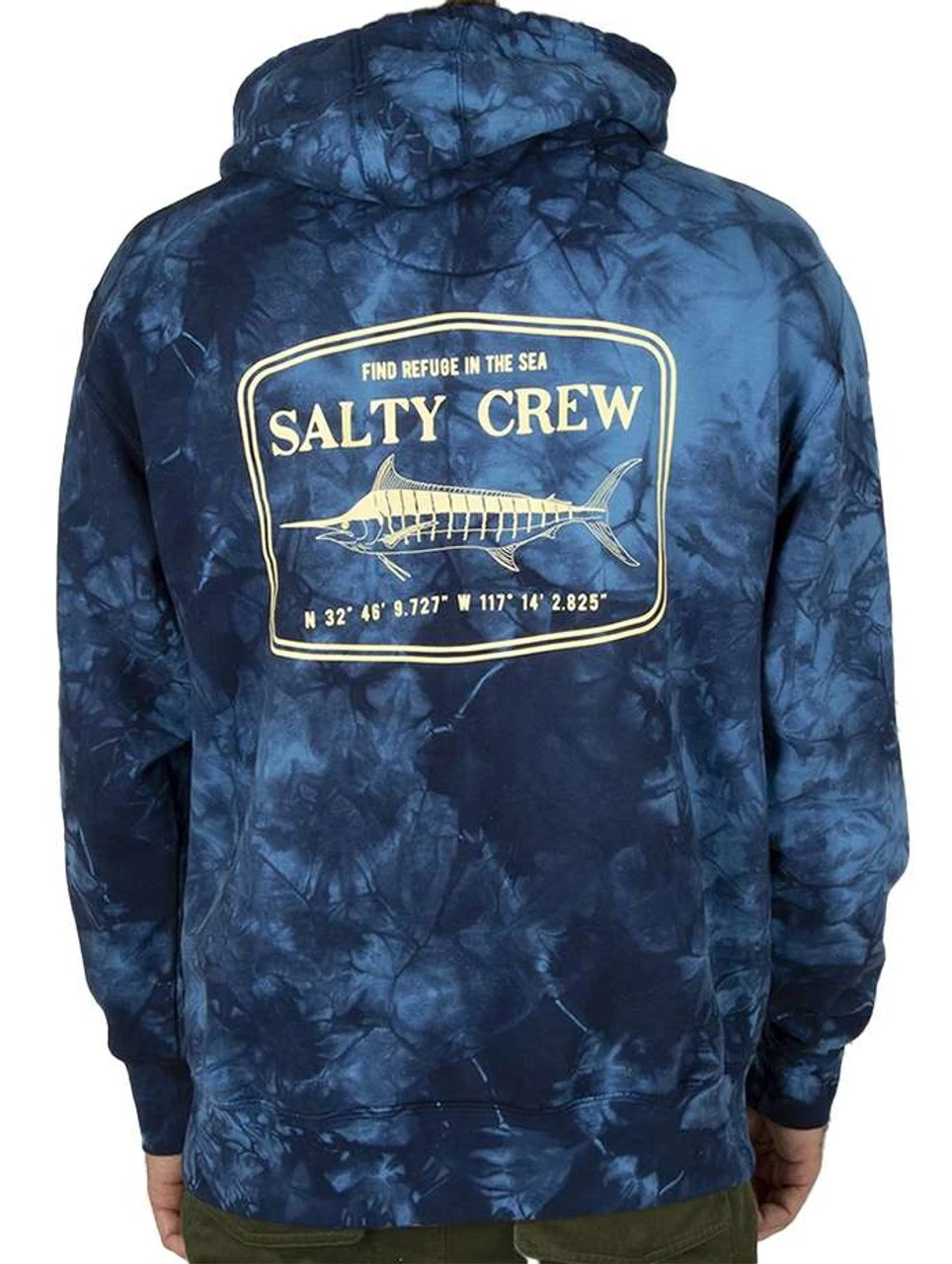 Salty Crew Stealth Tie Dye Fleece - Blue - X-Large - Image 2