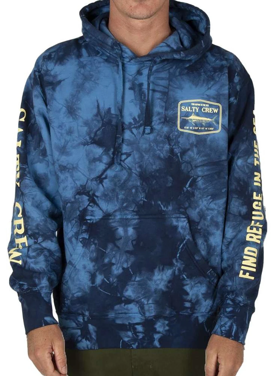 Salty Crew Stealth Tie Dye Fleece - Blue - X-Large
