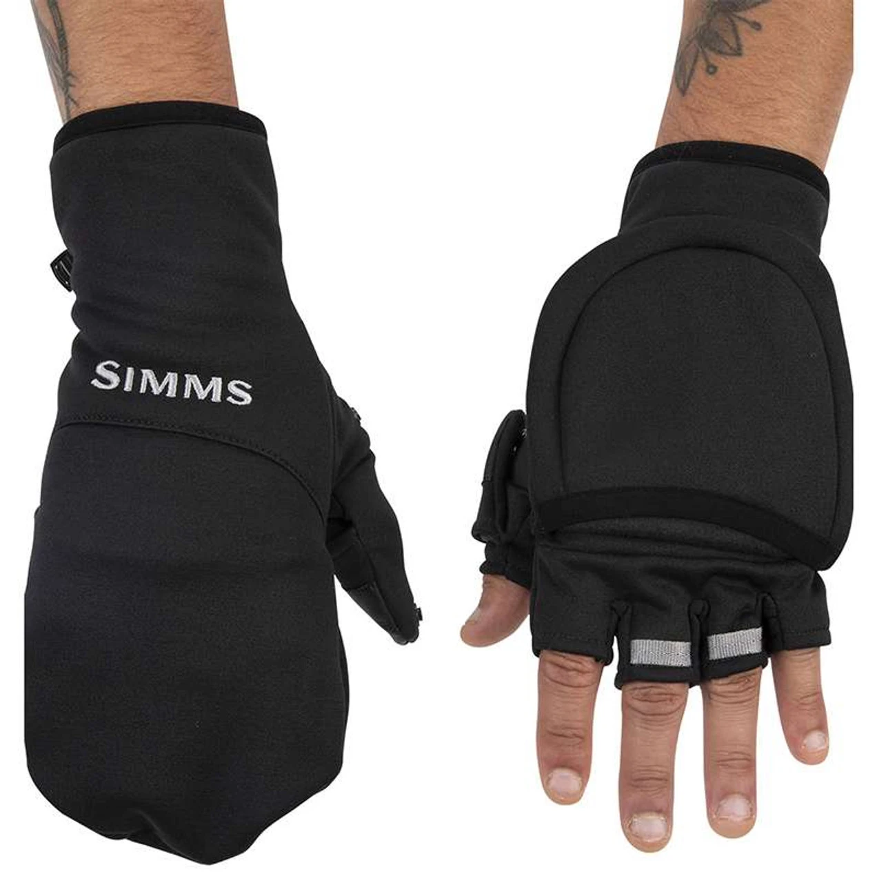 Simms Freestone Foldover Mitt - Black - X-Large - Image 2