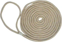 Unicord Double Braid Nylon Dock Line - 3/8 In. X 20 Ft. - Gold & White