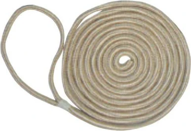 Unicord Double Braid Nylon Dock Line - 3/8 In. X 20 Ft. - Gold & White